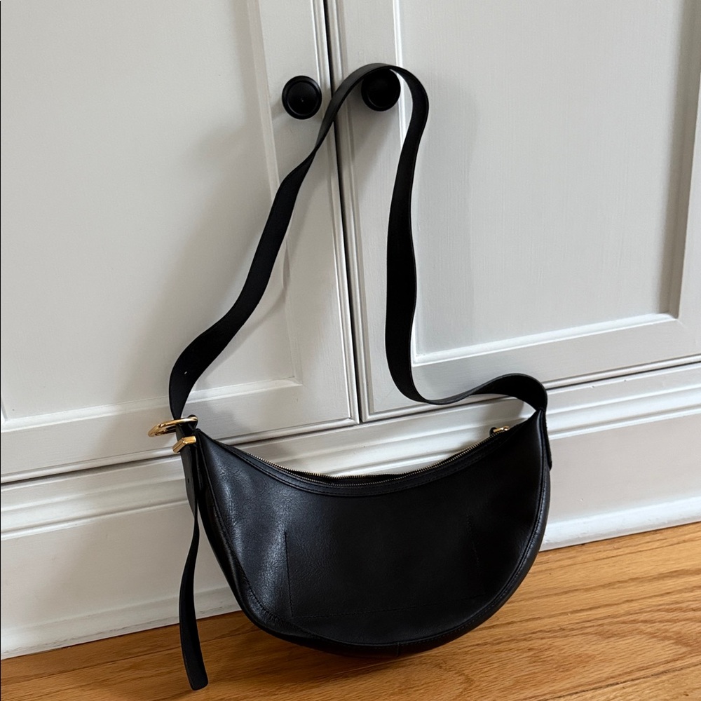 Madewell Black Leather Crossbody Bag